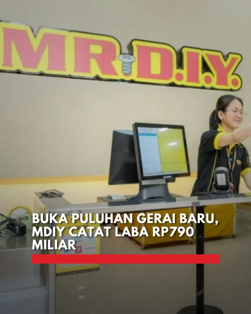 Mr DIY (PT Daya Intiguna Yasa Tbk) mencatat laba bersih Rp790 miliar hingga kuartal III-2025, naik 0,76 persen dengan penjualan Rp5,77 triliun. Pertumbuhan ditopang pembukaan puluhan gerai baru di seluruh Indonesia.